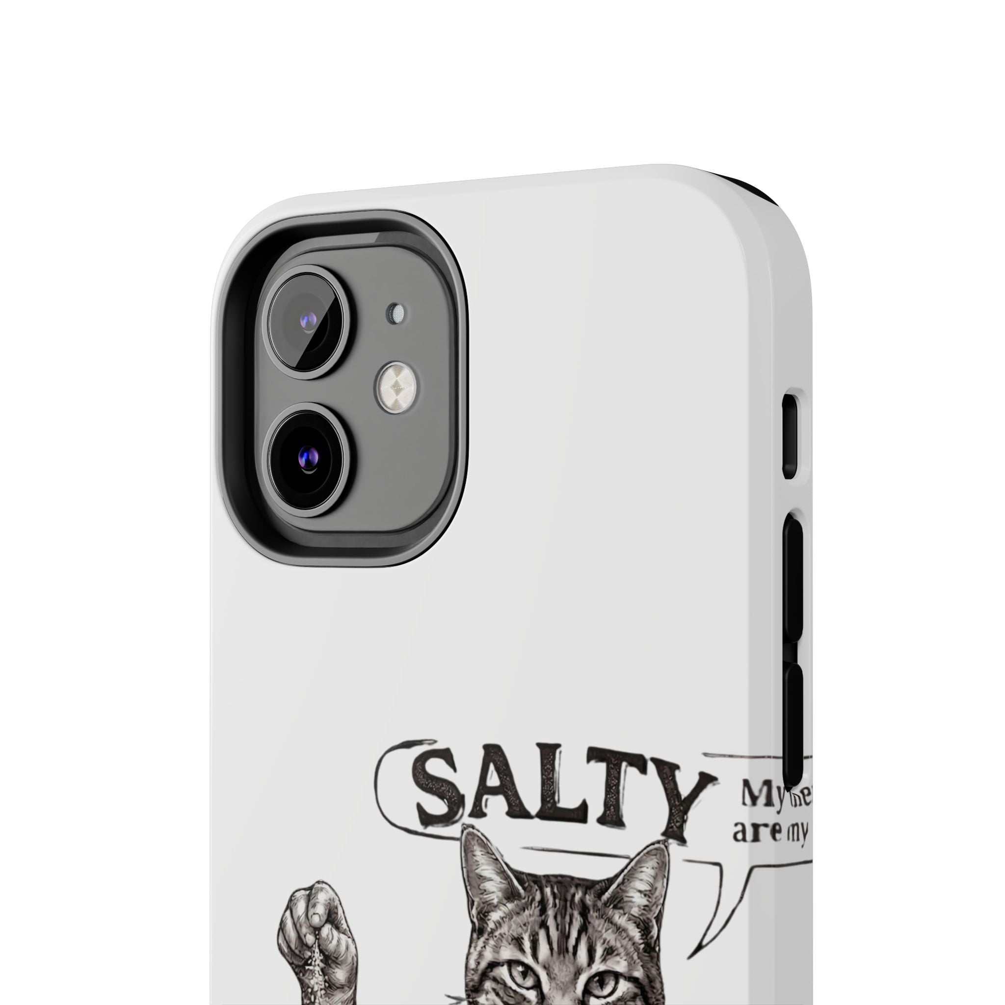 Salty Cat Tough Phone Case — Funny Vintage Fisherman Cat Design