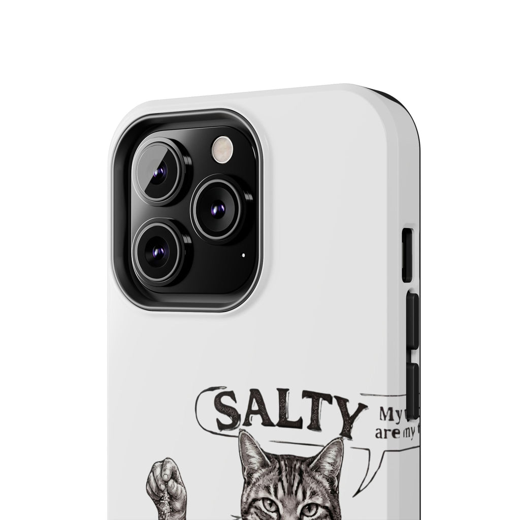 Salty Cat Tough Phone Case — Funny Vintage Fisherman Cat Design