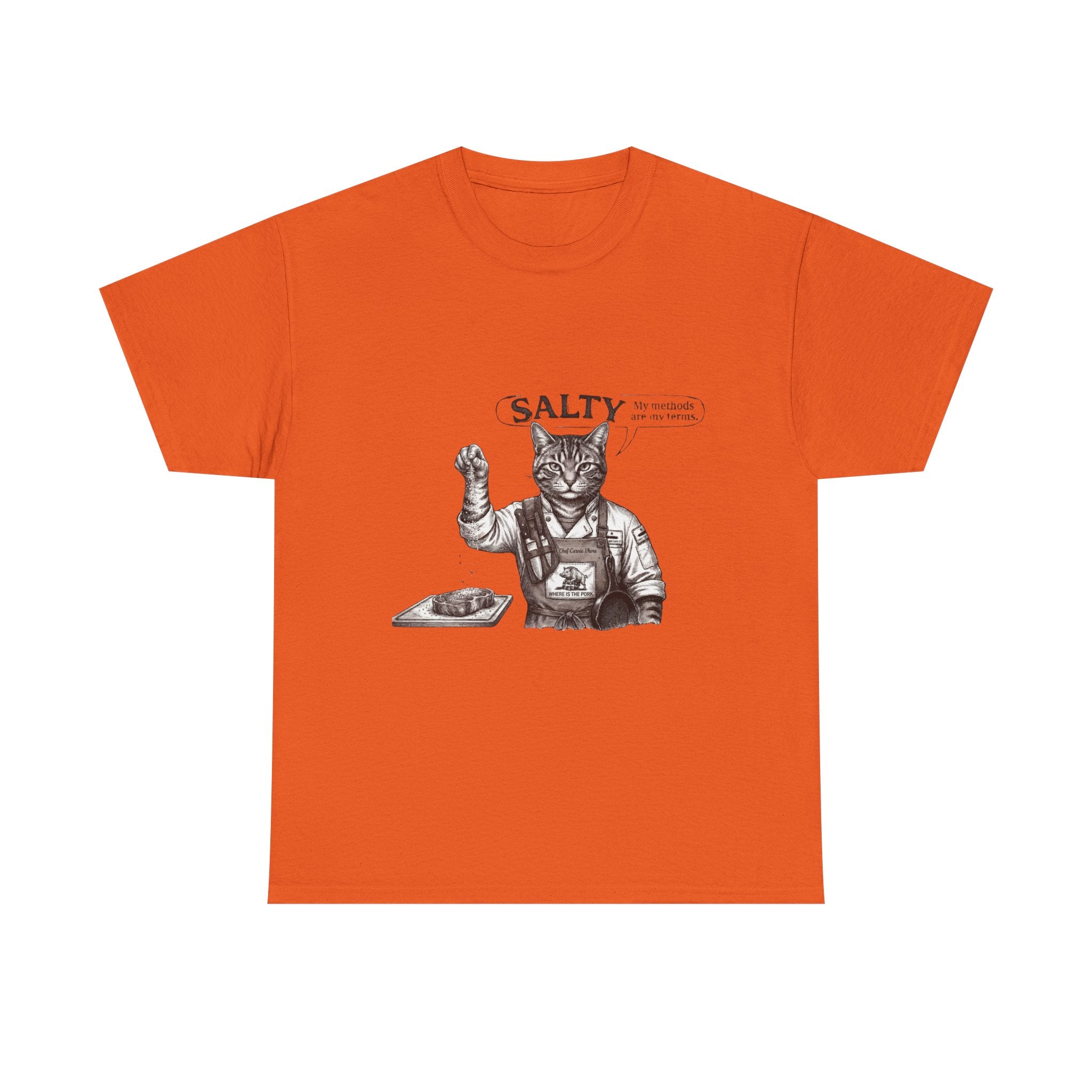 Cat Chef 'Salty' T-Shirt — Vintage Cat Cooking Graphic Tee