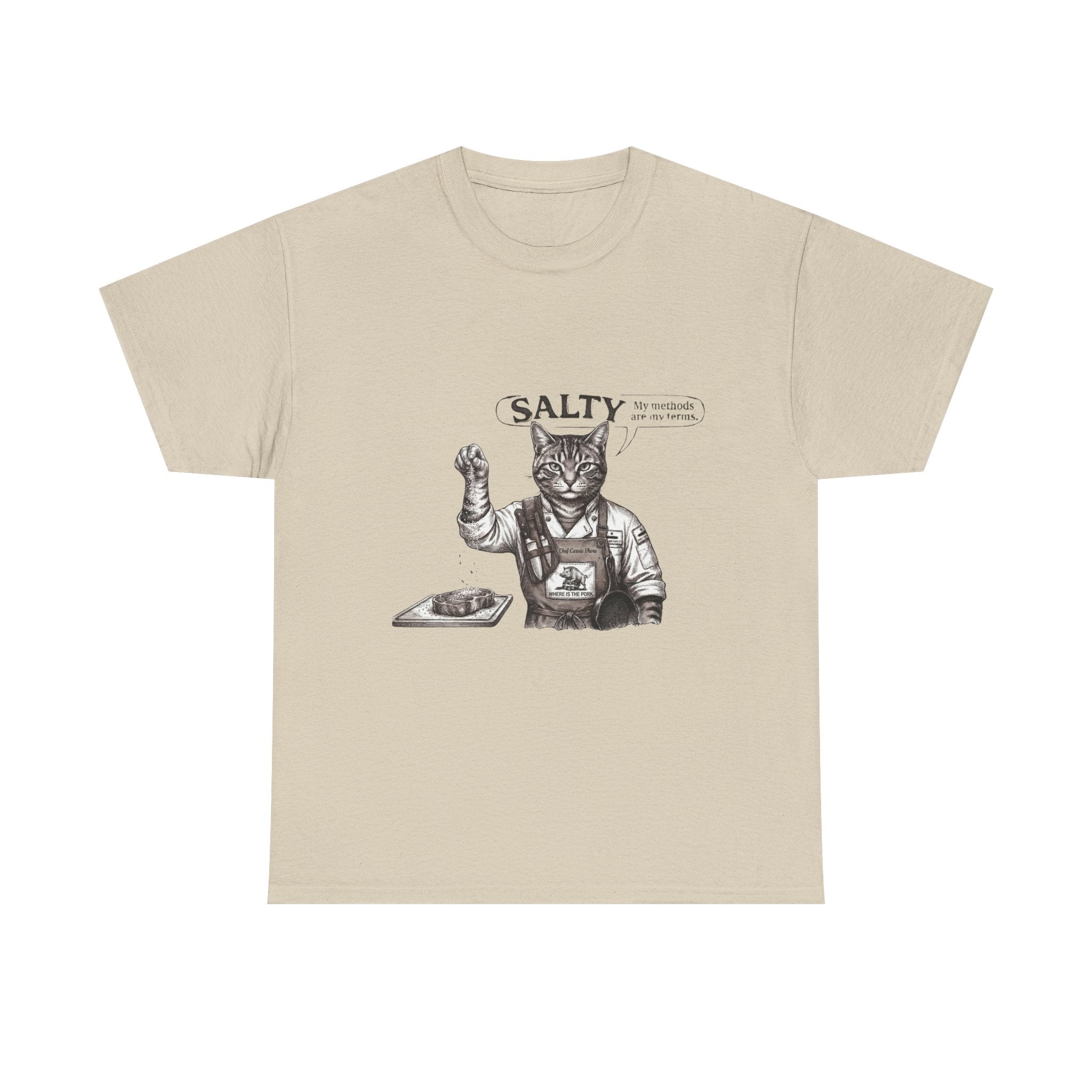 Cat Chef 'Salty' T-Shirt — Vintage Cat Cooking Graphic Tee