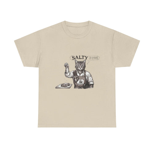 Cat Chef 'Salty' T-Shirt — Vintage Cat Cooking Graphic Tee