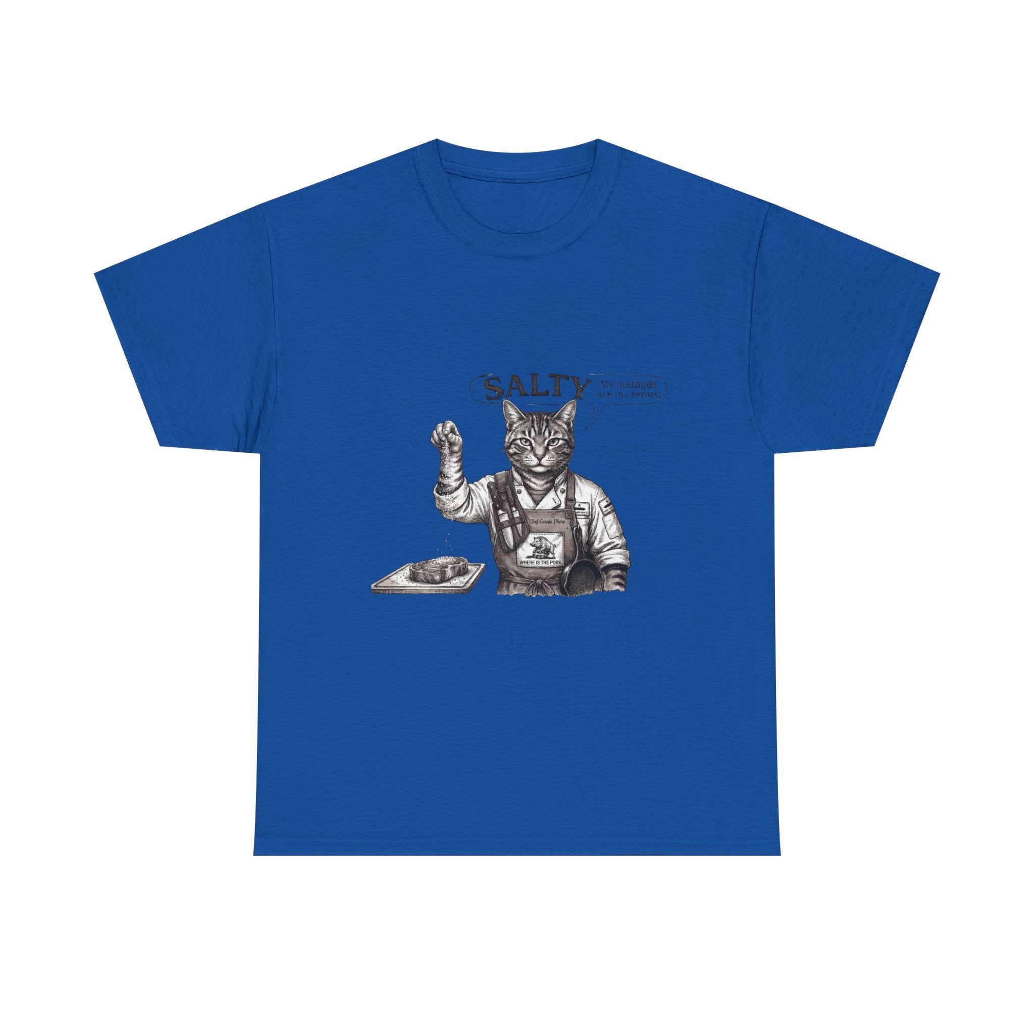 Cat Chef 'Salty' T-Shirt — Vintage Cat Cooking Graphic Tee