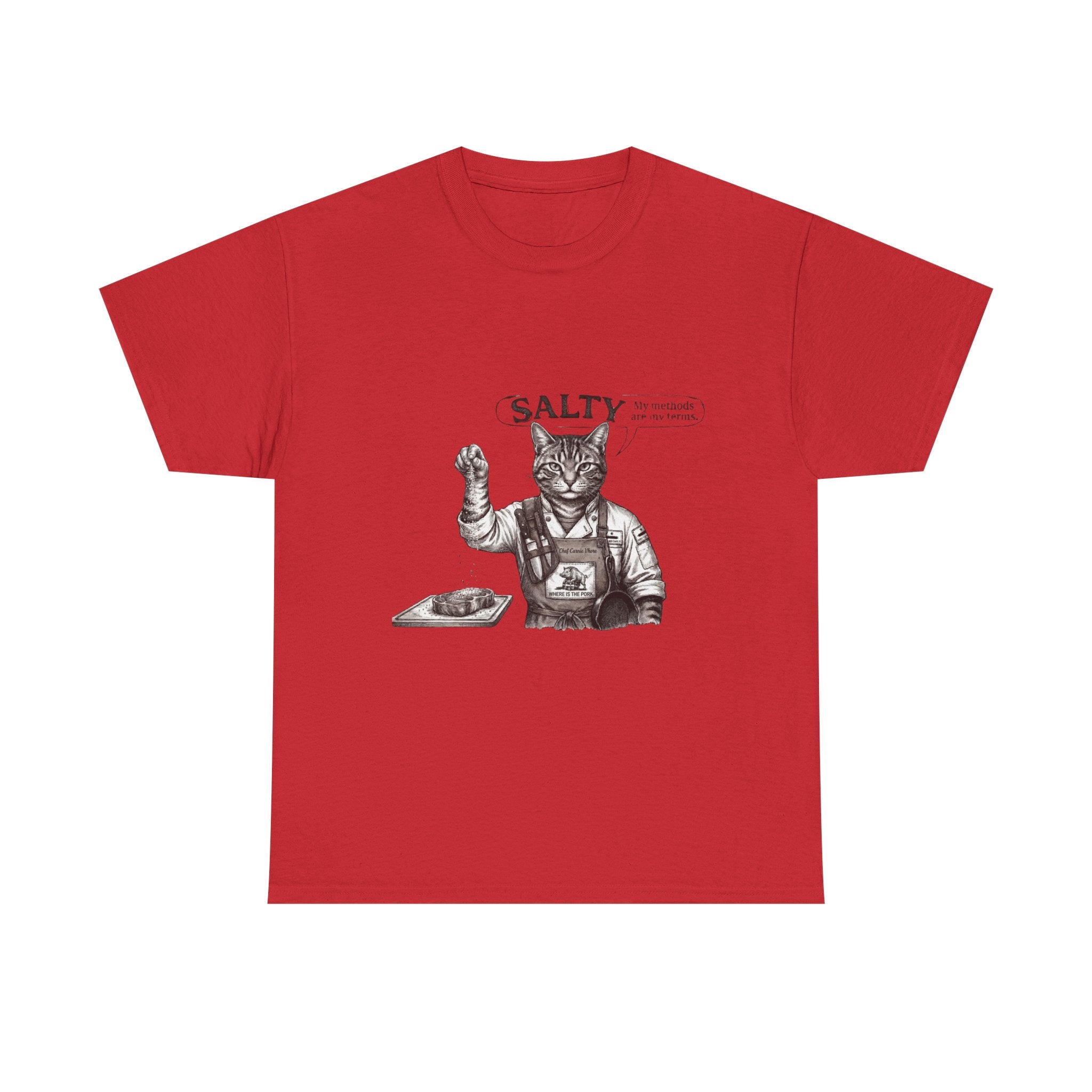 Cat Chef 'Salty' T-Shirt — Vintage Cat Cooking Graphic Tee