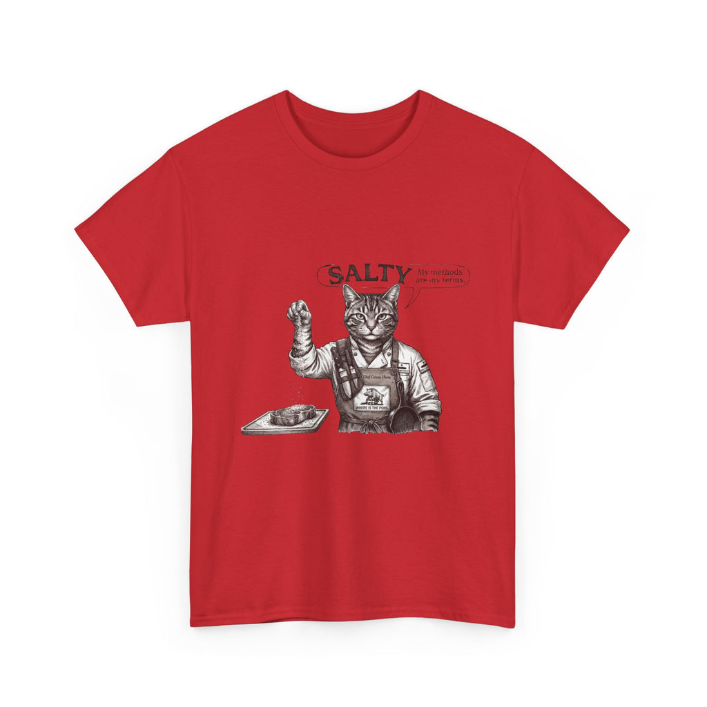 Cat Chef 'Salty' T-Shirt — Vintage Cat Cooking Graphic Tee