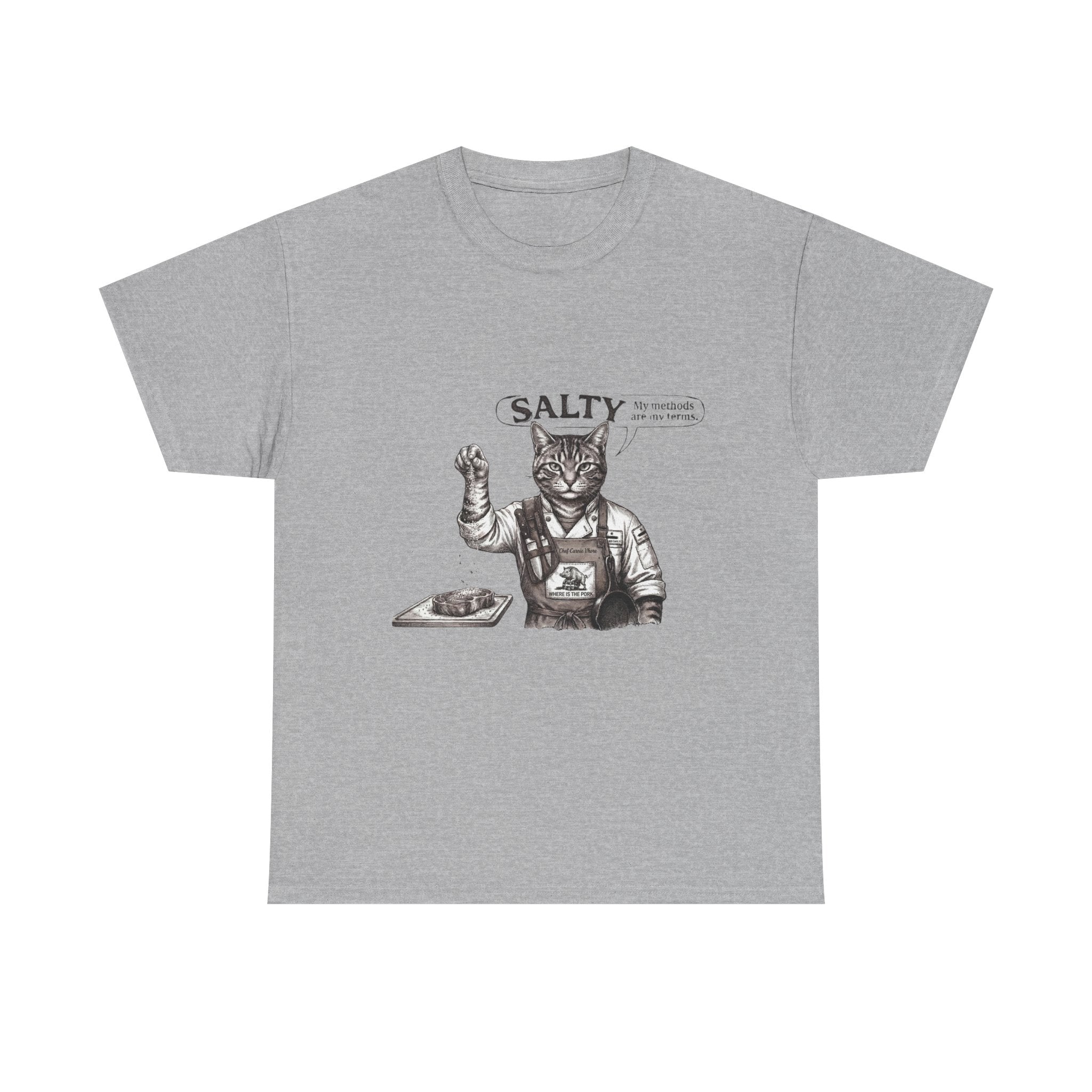 Cat Chef 'Salty' T-Shirt — Vintage Cat Cooking Graphic Tee