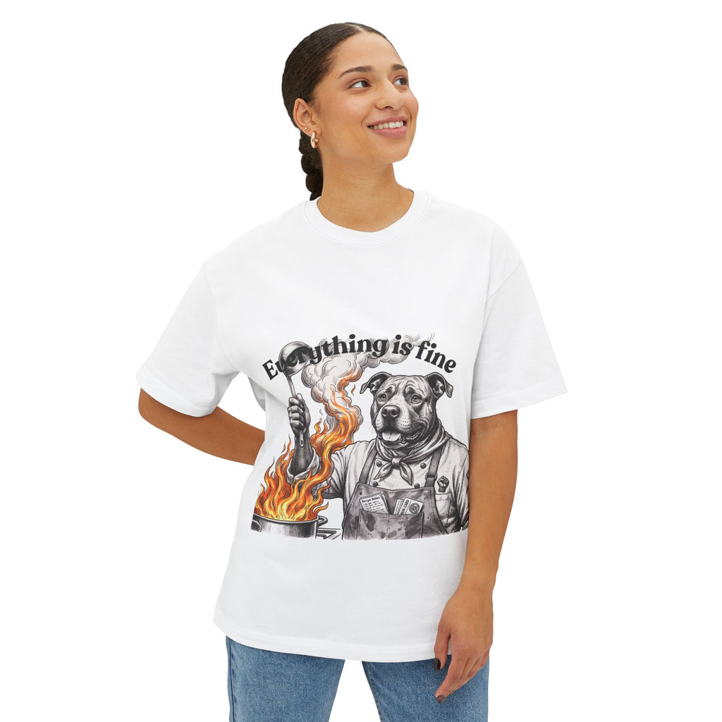 Everything Is Fine Dog Tee — Funny Vintage-Style Graphic T-Shirt