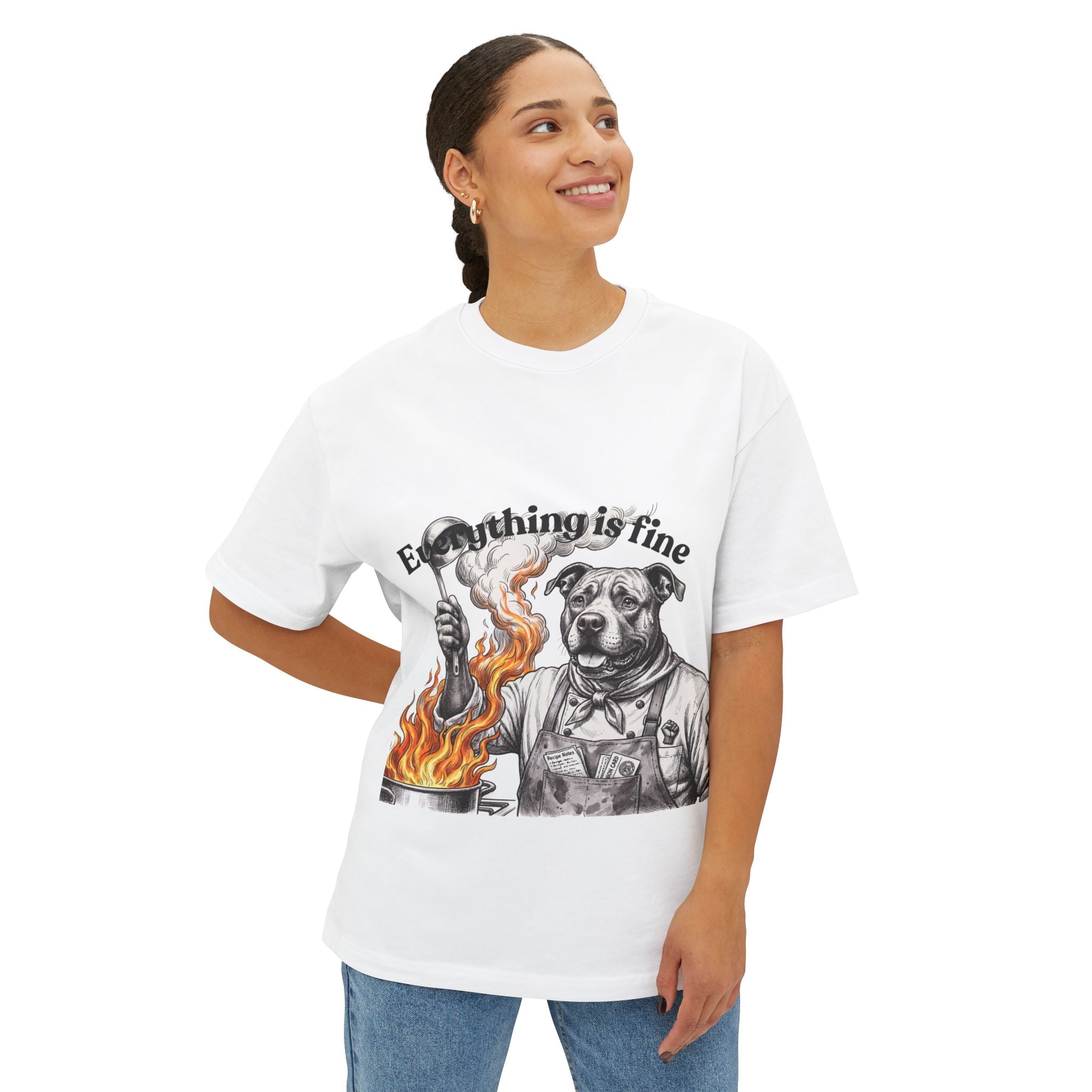 Everything Is Fine Dog Tee — Funny Vintage-Style Graphic T-Shirt