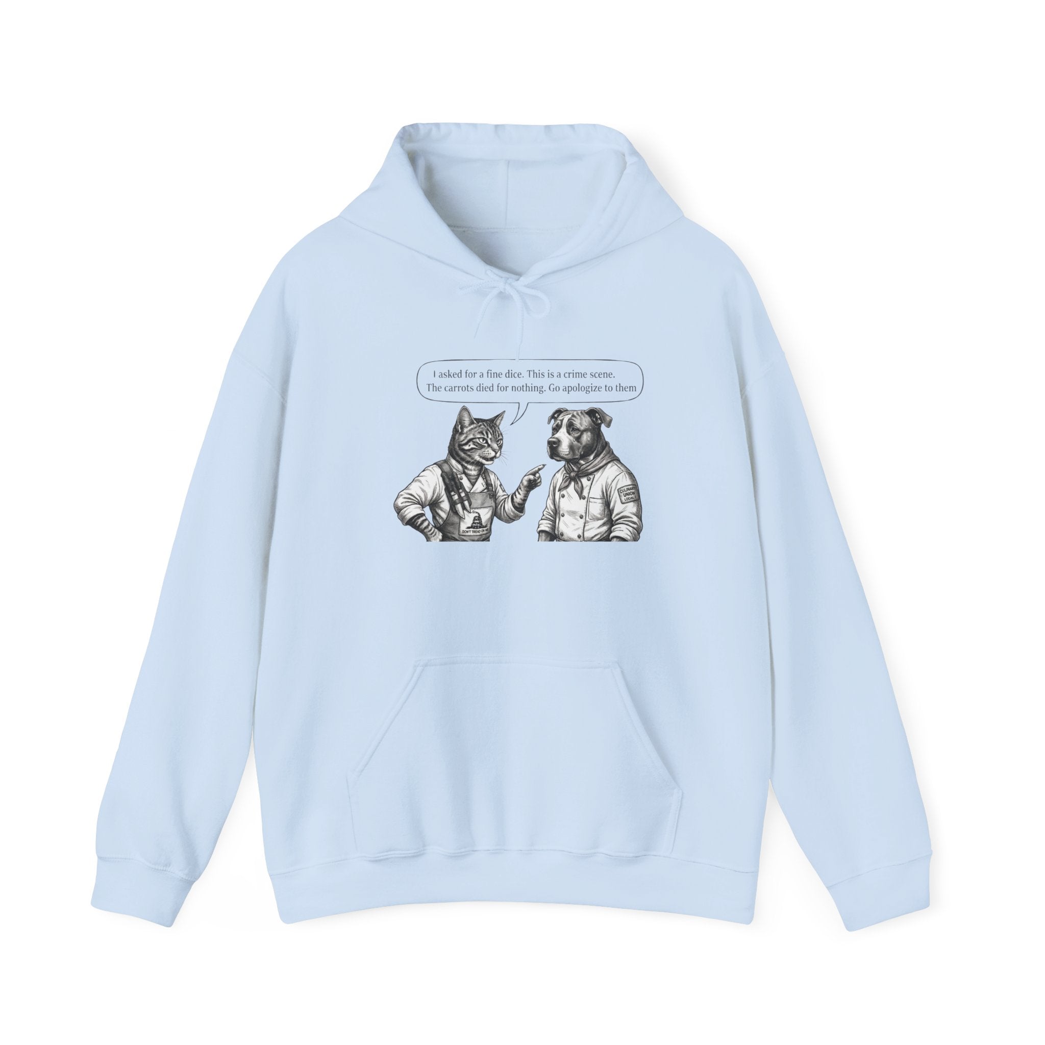 Cat & Dog Debate Hoodie — 'I cleaned the house' Funny Pet Conversation Pullover