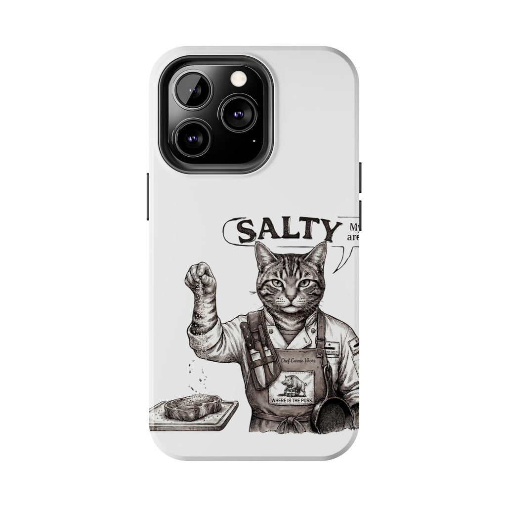Salty Cat Tough Phone Case — Funny Vintage Fisherman Cat Design