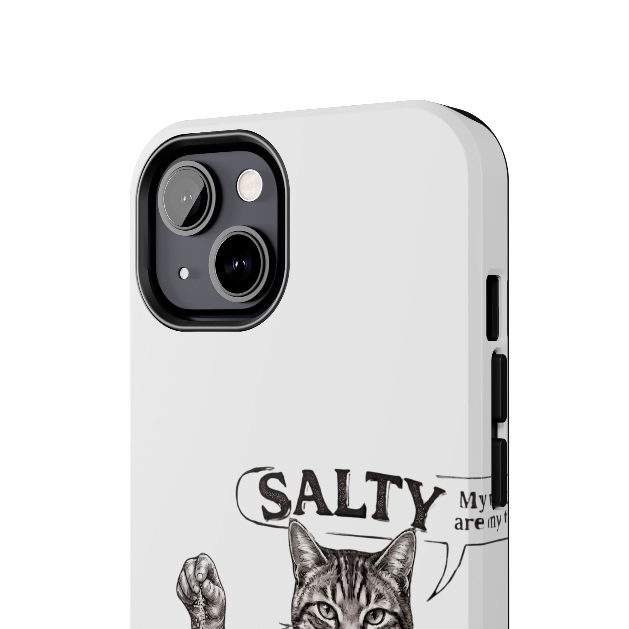 Salty Cat Tough Phone Case — Funny Vintage Fisherman Cat Design
