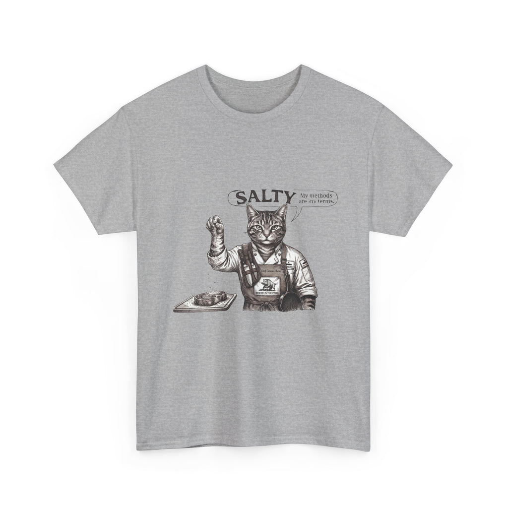 Cat Chef 'Salty' T-Shirt — Vintage Cat Cooking Graphic Tee