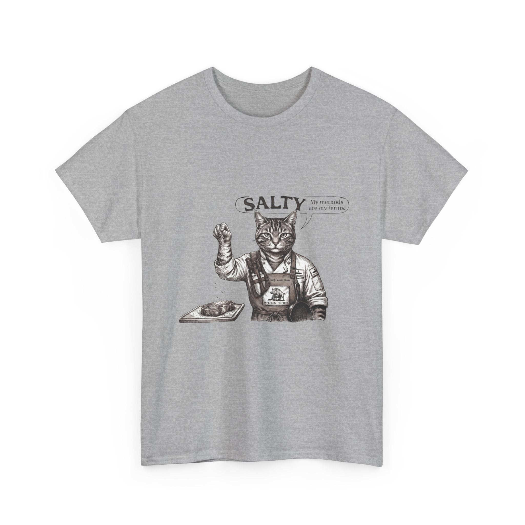Cat Chef 'Salty' T-Shirt — Vintage Cat Cooking Graphic Tee