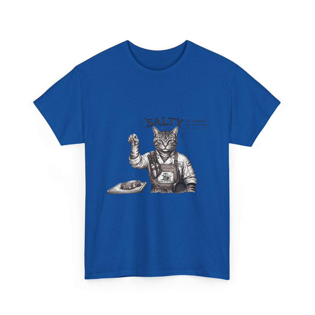 Cat Chef 'Salty' T-Shirt — Vintage Cat Cooking Graphic Tee
