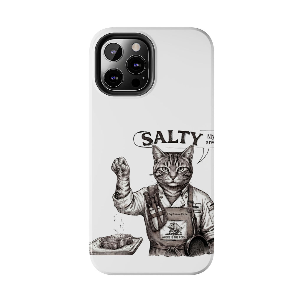 Salty Cat Tough Phone Case — Funny Vintage Fisherman Cat Design
