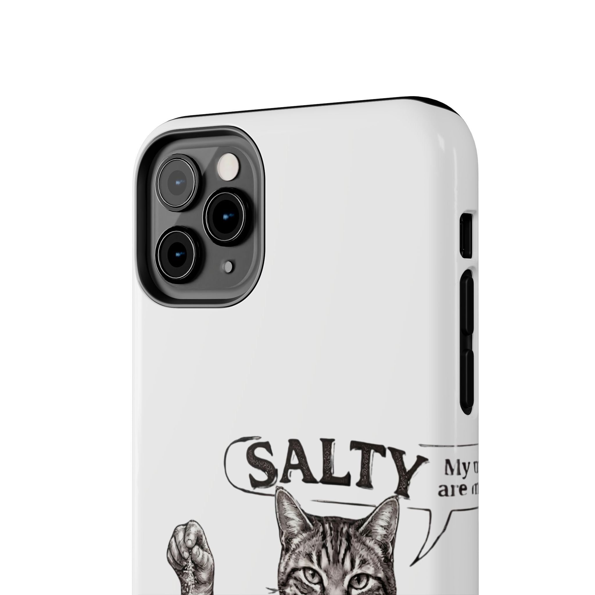 Salty Cat Tough Phone Case — Funny Vintage Fisherman Cat Design