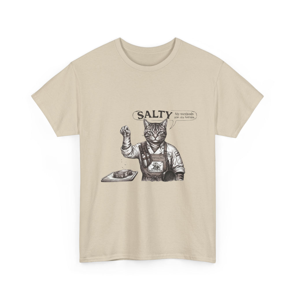 Cat Chef 'Salty' T-Shirt — Vintage Cat Cooking Graphic Tee