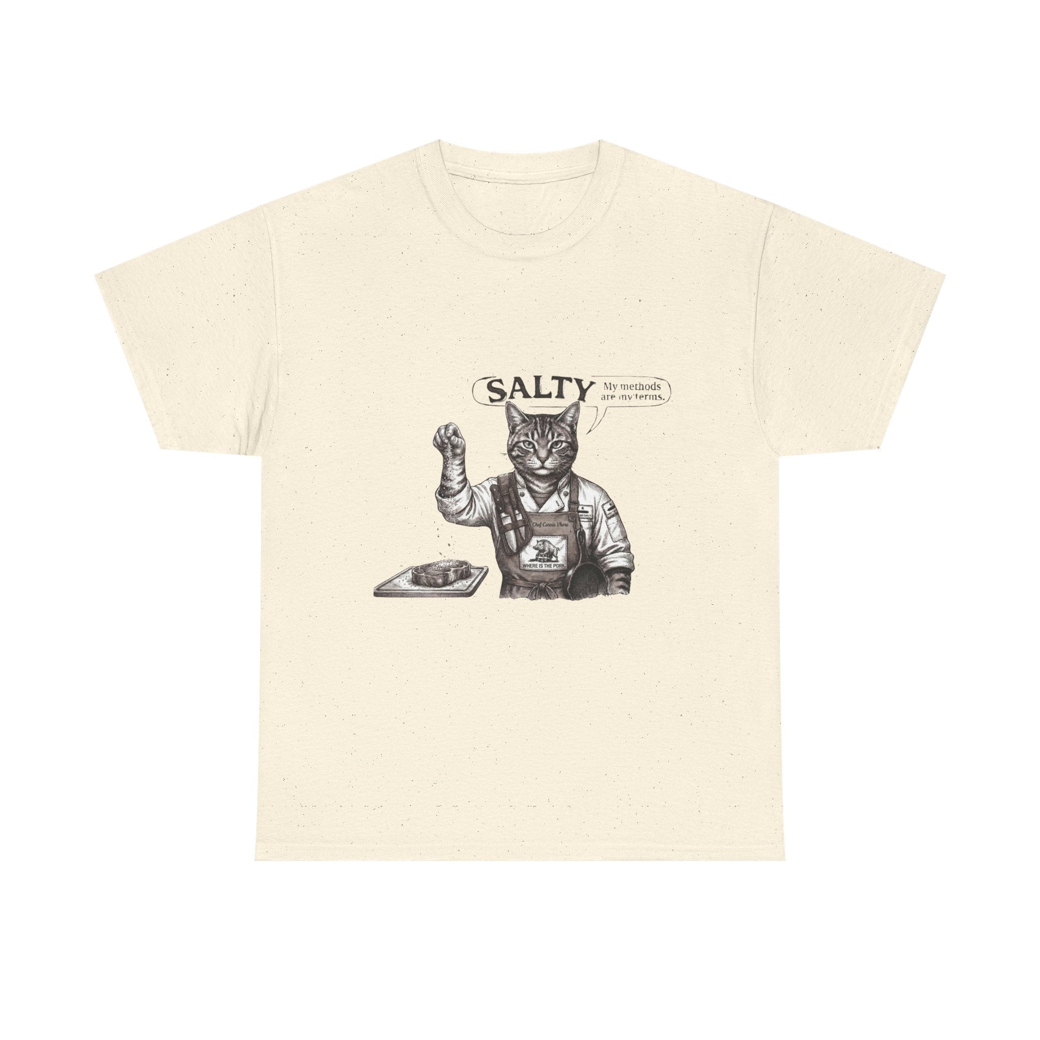 Cat Chef 'Salty' T-Shirt — Vintage Cat Cooking Graphic Tee