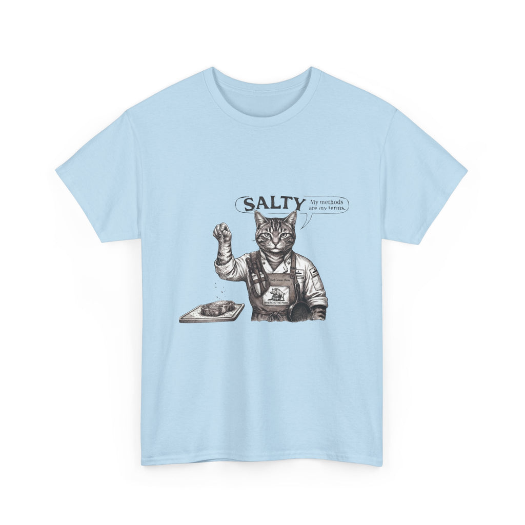 Cat Chef 'Salty' T-Shirt — Vintage Cat Cooking Graphic Tee