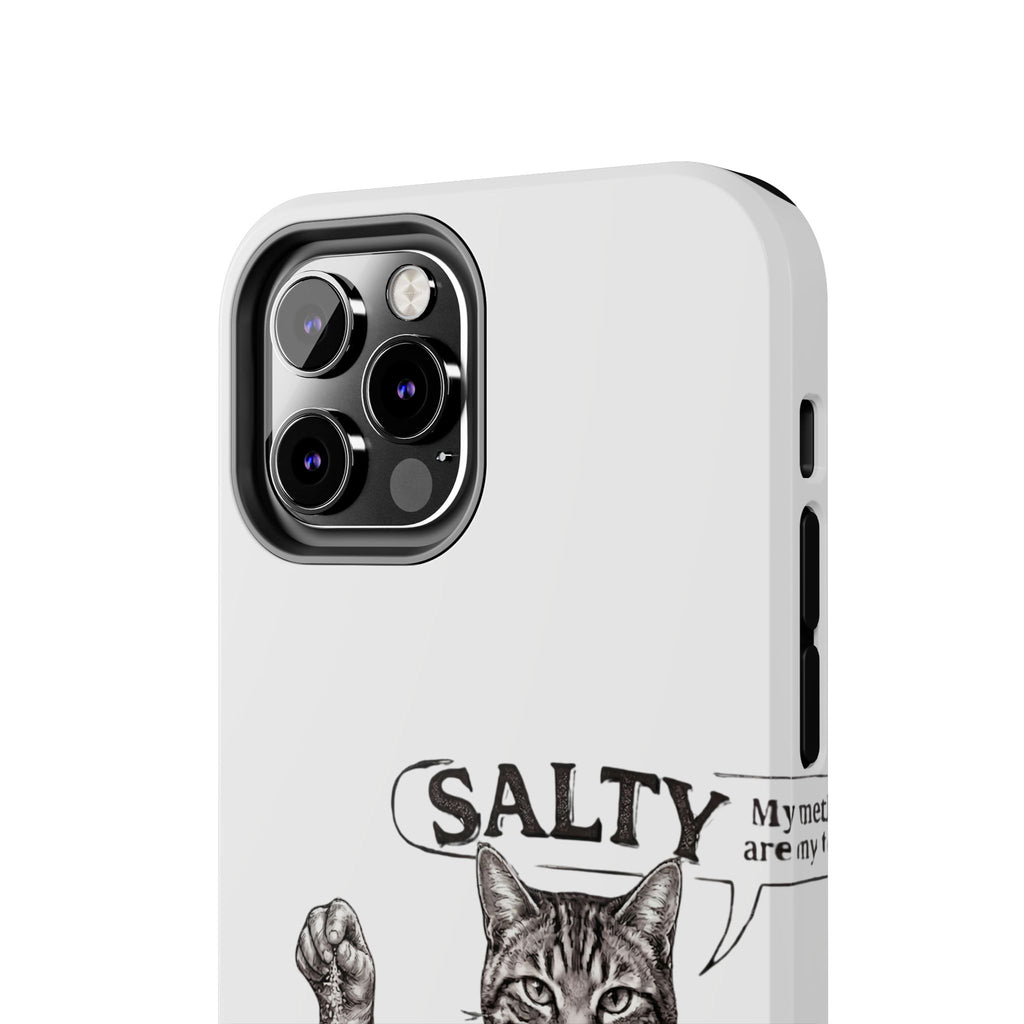 Salty Cat Tough Phone Case — Funny Vintage Fisherman Cat Design