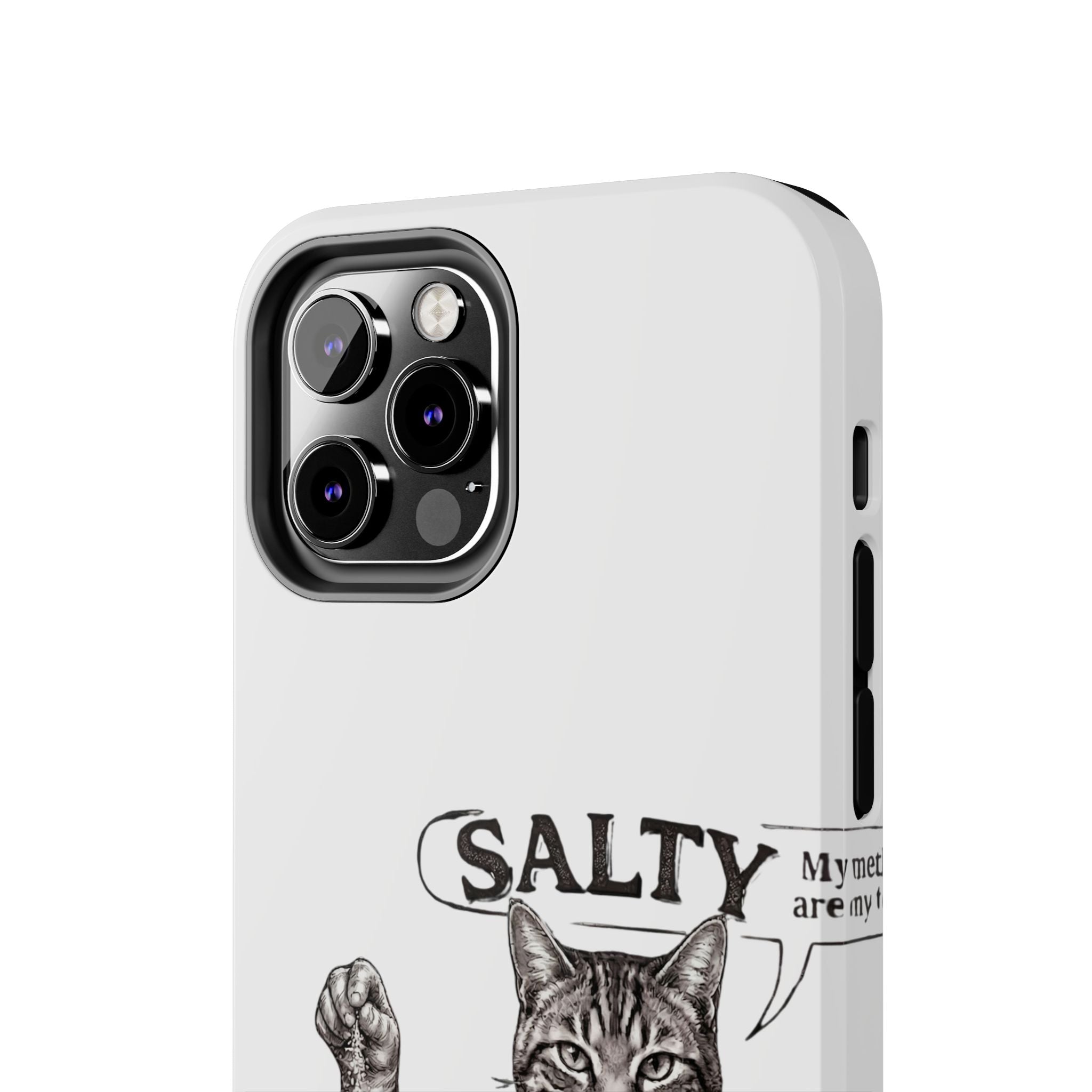 Salty Cat Tough Phone Case — Funny Vintage Fisherman Cat Design