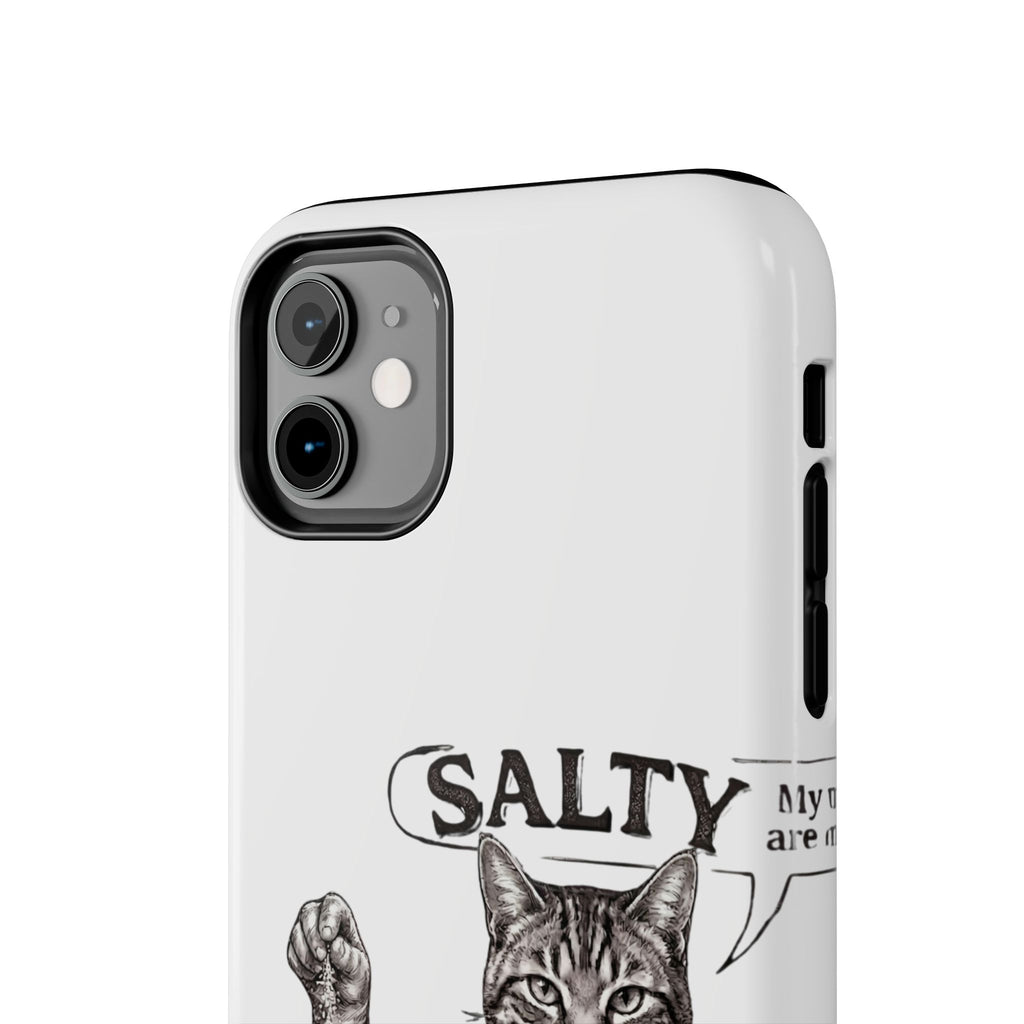 Salty Cat Tough Phone Case — Funny Vintage Fisherman Cat Design