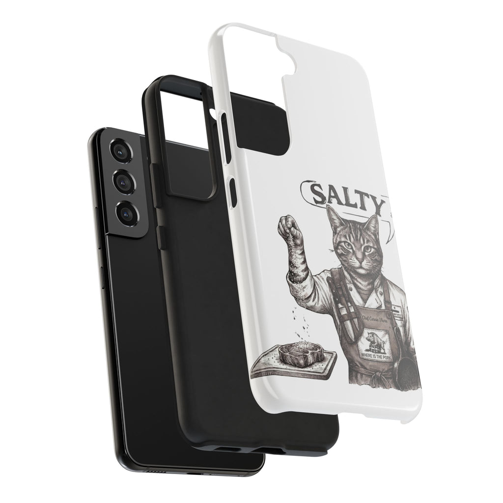 Salty Cat Tough Phone Case — Funny Vintage Fisherman Cat Design