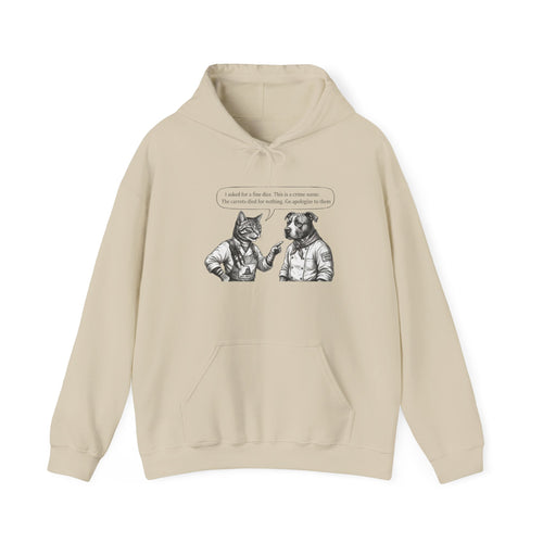 Cat & Dog Debate Hoodie — 'I cleaned the house' Funny Pet Conversation Pullover