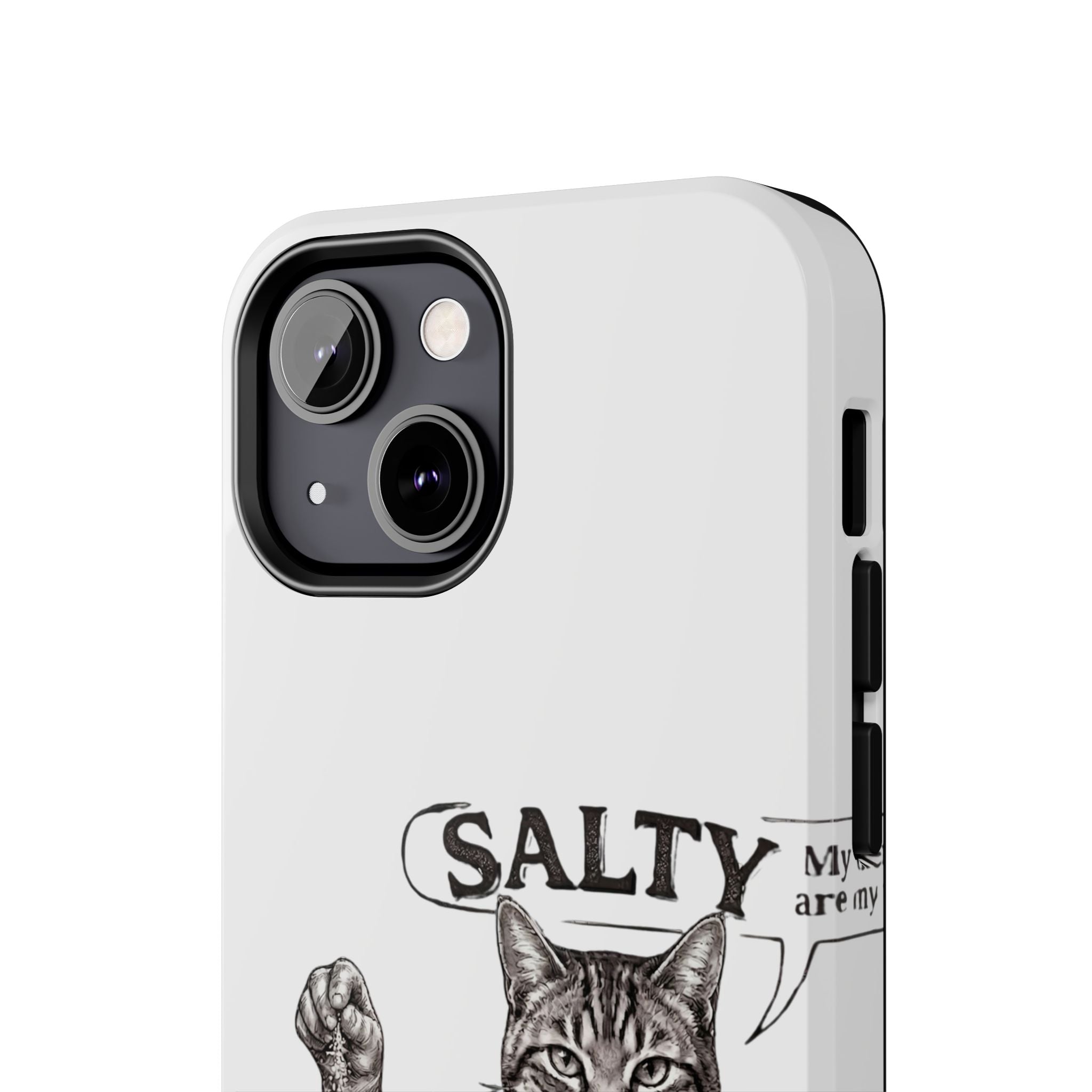 Salty Cat Tough Phone Case — Funny Vintage Fisherman Cat Design