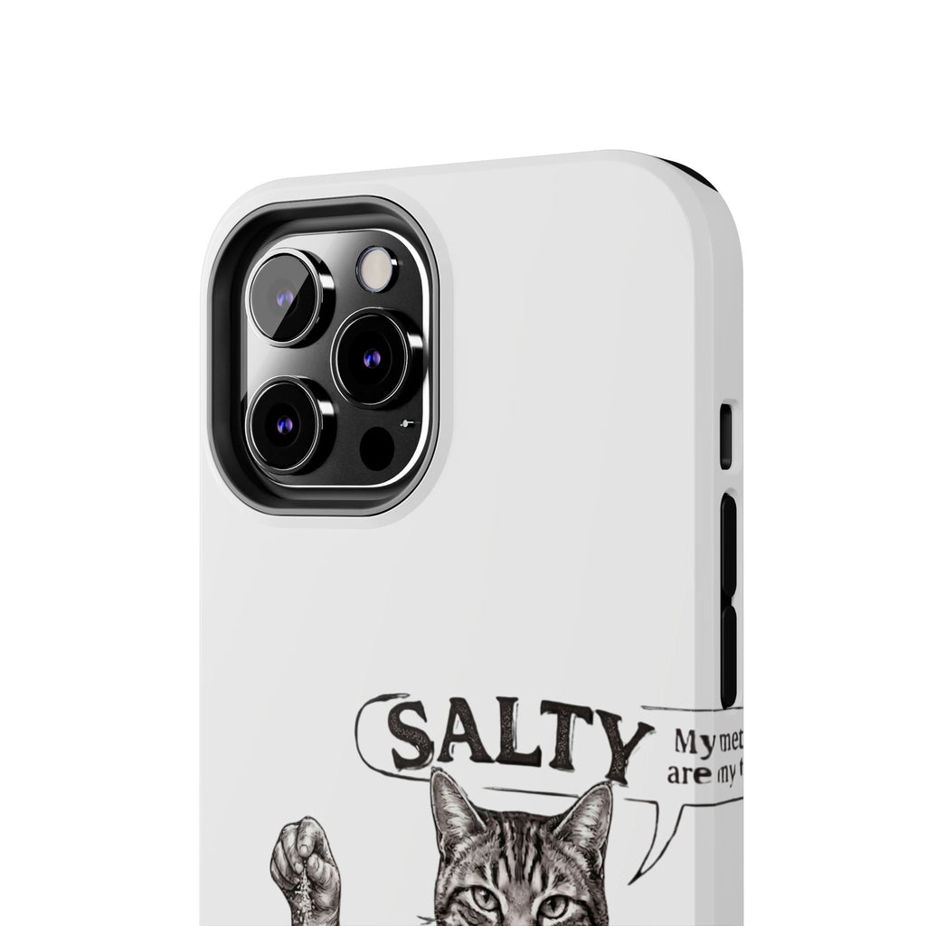 Salty Cat Tough Phone Case — Funny Vintage Fisherman Cat Design