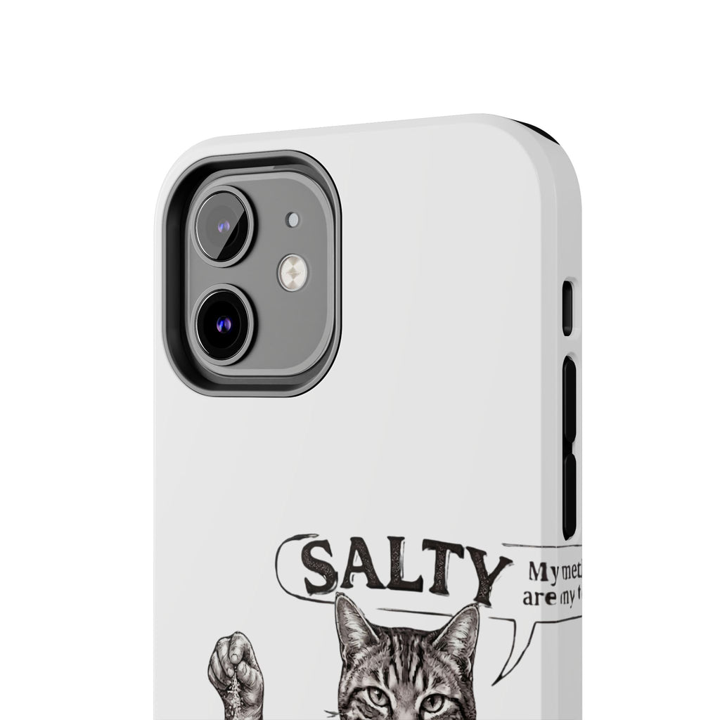Salty Cat Tough Phone Case — Funny Vintage Fisherman Cat Design