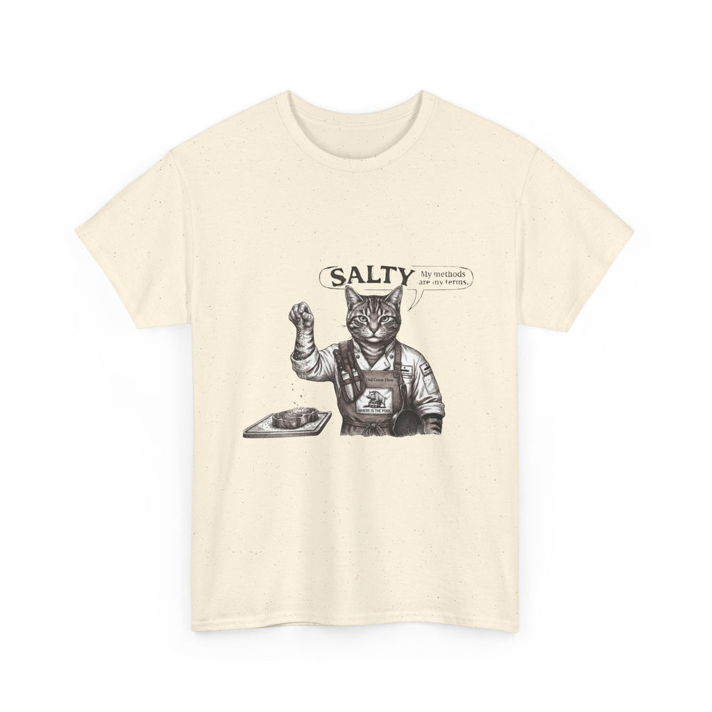 Cat Chef 'Salty' T-Shirt — Vintage Cat Cooking Graphic Tee