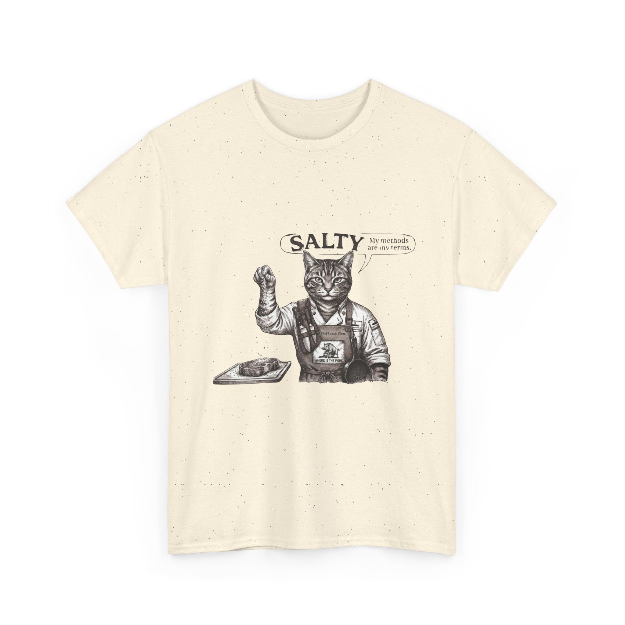 Cat Chef 'Salty' T-Shirt — Vintage Cat Cooking Graphic Tee