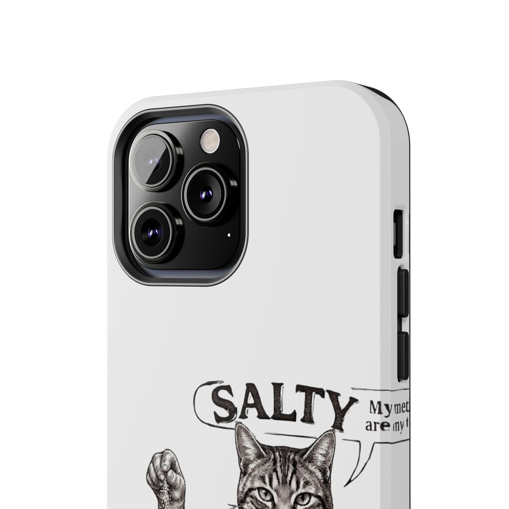 Salty Cat Tough Phone Case — Funny Vintage Fisherman Cat Design