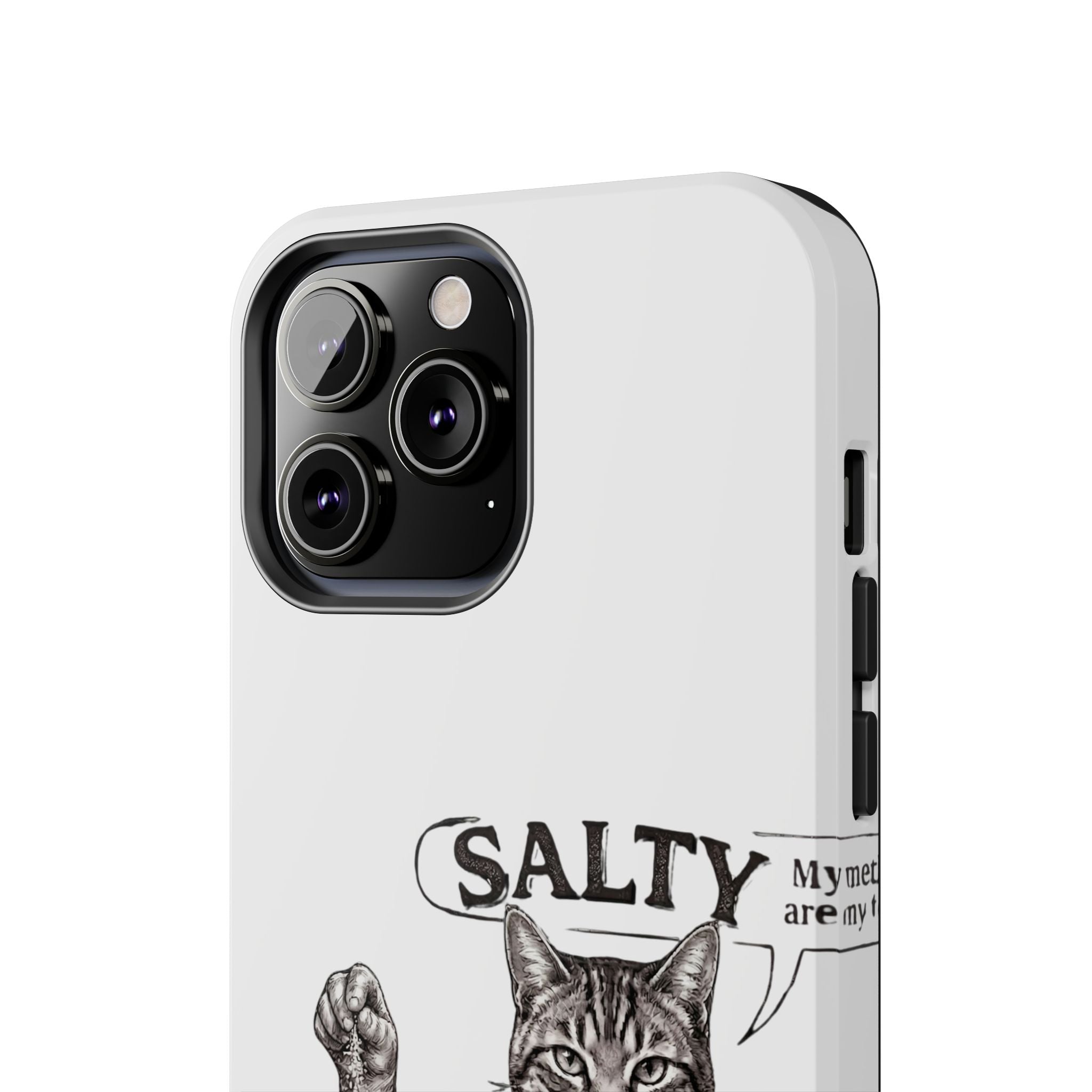 Salty Cat Tough Phone Case — Funny Vintage Fisherman Cat Design