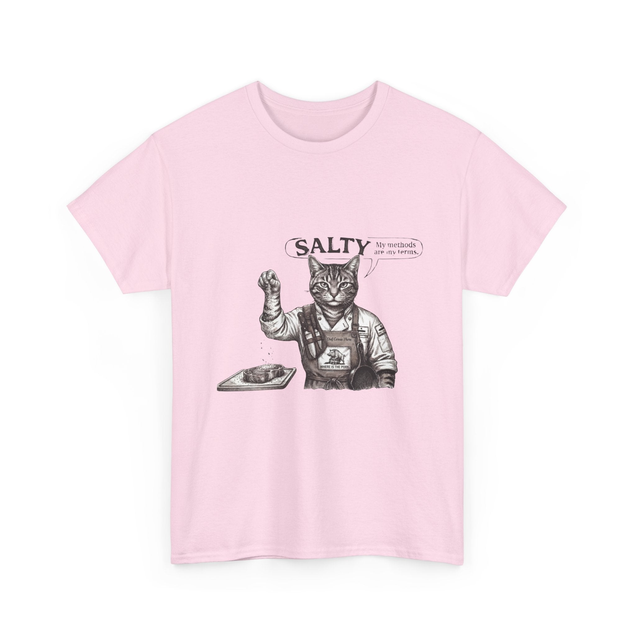 Cat Chef 'Salty' T-Shirt — Vintage Cat Cooking Graphic Tee